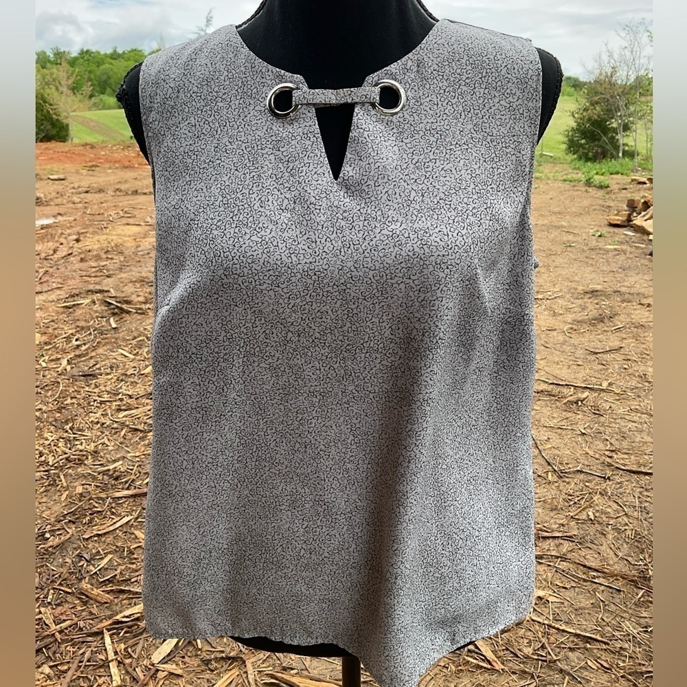 Christopher & banks top. Sleeveless. Two tone gray. Size MP